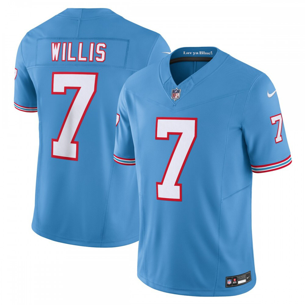 Malik Willis Tennessee Titans Nike Vapor F.U.S.E. Limited Jersey - Light Blue-GridironStore